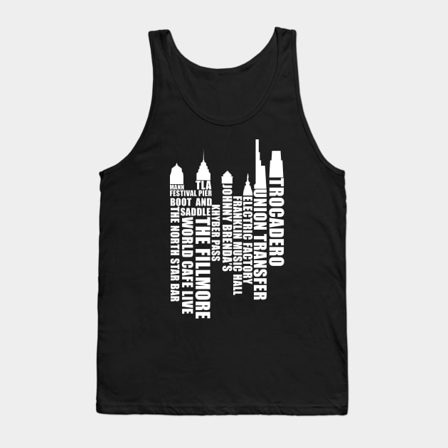 Music City Philadelphia - White Tank Top by scornely